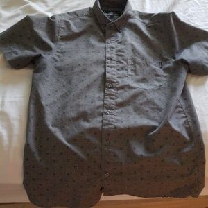 Casual button up one pocket collared shirt